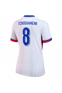 Frankrijk Aurelien Tchouameni #8 Voetbaltruitje Uit tenue Dames EK 2024 Korte Mouw